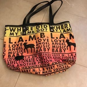 Multicolored Leather Tote Bag